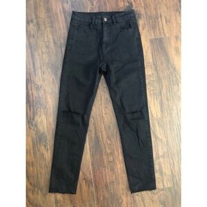 Sadie & Sage Black Mid Rise Skinny Jeans Womens S